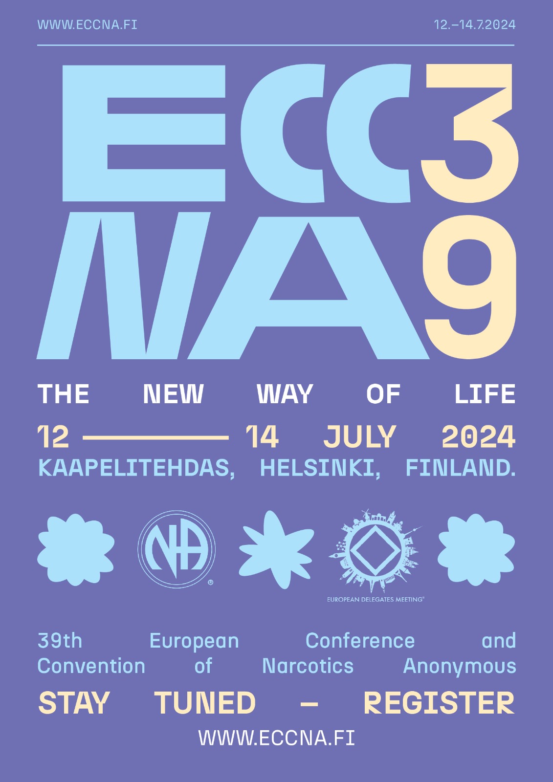 39o Πανευρωπαϊκό συνέδριο των Ναρκομανών Ανωνύμων "THE NEW WAY OF LIFE" (ECCNA 39)